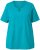 Ulla Popken Essential Notch Neck Stretch Tee Teal - Tricouri - 