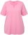 Ulla Popken Essential Notch Neck Stretch Tee Light Pink - Tricouri - 