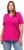 Ulla Popken Essential Notch Neck Stretch Tee Fuchsia Pink - Tricouri - 