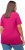Ulla Popken Essential Notch Neck Stretch Tee Fuchsia Pink - Tricouri - 