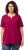 Ulla Popken Essential Notch Neck Stretch Tee Magnolia Red - Tricouri - 