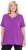 Ulla Popken Essential Notch Neck Stretch Tee Purple - Tricouri - 