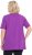 Ulla Popken Essential Notch Neck Stretch Tee Purple - Tricouri - 