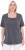 Ulla Popken Essential Square Neck Stretch Tee Graphite Grey - Tricouri - 