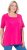 Ulla Popken Essential Square Neck Stretch Tee Magenta Pink - Tricouri - 