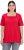Ulla Popken Essential Square Neck Stretch Tee Red - Tricouri - 