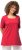 Ulla Popken Essential Square Neck Stretch Tee Dark Pink - Tricouri - 