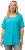 Ulla Popken Essential Square Neck Stretch Tee Deep Aqua - Tricouri - 