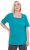 Ulla Popken Essential Square Neck Stretch Tee Teal - Tricouri - 