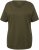 Ulla Popken Double Layer Rounded V-Neck Slim Fit Tee Forest Green - Tricouri - 