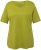 Ulla Popken Double Layer Rounded V-Neck Slim Fit Tee Apple Green - Tricouri - 