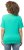 Ulla Popken Double Layer Rounded V-Neck Slim Fit Tee Turquioise Green - Tricouri - 
