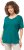 Ulla Popken Double Layer Rounded V-Neck Slim Fit Tee Dark Emerald - Tricouri - 