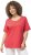Ulla Popken Double Layer Rounded V-Neck Slim Fit Tee Dark Coral - Tricouri - 