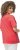 Ulla Popken Double Layer Rounded V-Neck Slim Fit Tee Dark Coral - Tricouri - 