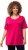 Ulla Popken Double Layer Rounded V-Neck Slim Fit Tee Magenta Pink - Tricouri - 