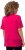 Ulla Popken Double Layer Rounded V-Neck Slim Fit Tee Magenta Pink - Tricouri - 