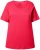 Ulla Popken Double Layer Rounded V-Neck Slim Fit Tee Red - Tricouri - 
