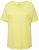 Ulla Popken Double Layer Rounded V-Neck Slim Fit Tee Lemon Yellow - Tricouri - 