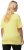 Ulla Popken Double Layer Rounded V-Neck Slim Fit Tee Lemon Yellow - Tricouri - 