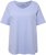 Ulla Popken Double Layer Rounded V-Neck Slim Fit Tee Pale Blue - Tricouri - 