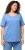 Ulla Popken Double Layer Rounded V-Neck Slim Fit Tee Cloud Blue - Tricouri - 