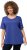 Ulla Popken Double Layer Rounded V-Neck Slim Fit Tee Blue Purple - Tricouri - 