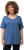 Ulla Popken Double Layer Rounded V-Neck Slim Fit Tee Denim Blue - Tricouri - 