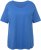 Ulla Popken Double Layer Rounded V-Neck Slim Fit Tee Blue - Tricouri - 