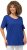 Ulla Popken Double Layer Rounded V-Neck Slim Fit Tee Cobalt Blue - Tricouri - 