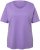 Ulla Popken Double Layer Rounded V-Neck Slim Fit Tee Pale Lilac - Tricouri - 