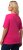 Ulla Popken Double Layer Rounded V-Neck Slim Fit Tee Fuchsia Pink - Tricouri - 