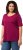 Ulla Popken Double Layer Rounded V-Neck Slim Fit Tee Magnolia Red - Tricouri - 