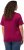Ulla Popken Double Layer Rounded V-Neck Slim Fit Tee Magnolia Red - Tricouri - 