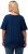 Ulla Popken Cold Dye Ruffle Edge Pocket Tee Dark Blue - Tricouri - 