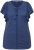 Ulla Popken Wing Sleeve V-Neck Tee Navy - Tricouri - 