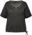 Ulla Popken Cold Dyed Sweetheart Neckline Short Sleeve Tee Graphite Grey - Tricouri - 