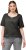 Ulla Popken Cold Dyed Sweetheart Neckline Short Sleeve Tee Graphite Grey - Tricouri - 