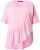Ulla Popken Asymmetric Flounce Panel Short Sleeve Tee Pink - Tricouri - 