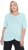 Ulla Popken Antibacterial Short Sleeve Draped Tee Light Turquiose - Tricouri - 