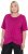 Ulla Popken Antibacterial Short Sleeve Draped Tee Light Magenta - Tricouri - 