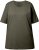 Ulla Popken Basic Round Neck Short Sleeve Relaxed Fit T-Shirt Olive Grey - Tricouri - 