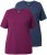 Ulla Popken Eco Cotton Basic T-Shirt 2-Pack Black/Red - Tricouri - 