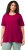 Ulla Popken Essential Round Neck Stretch Tee Magnolia Red - Tricouri - 