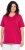Ulla Popken Essential V-Neck Stretch Tee Dark Raspberry - Tricouri - 