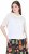 Ulla Popken Lace Yoke Short Sleeve T-Shirt Snow White - Tricouri - 