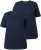 Ulla Popken Scoop Neck Short Sleeve Tee Navy - Tricouri - 