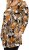 Scandinavian Caramel Flower Petals Tunic Orange and Brown - Tricouri imprimate pentru femei - 