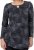Scandinavian Caramel Triangles Tunic Dark Blue - Tricouri imprimate pentru femei - 