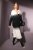 Ulla Popken Sacou Tricotat Cu Degrade De Culoare Negru/Alb - Sacouri - 